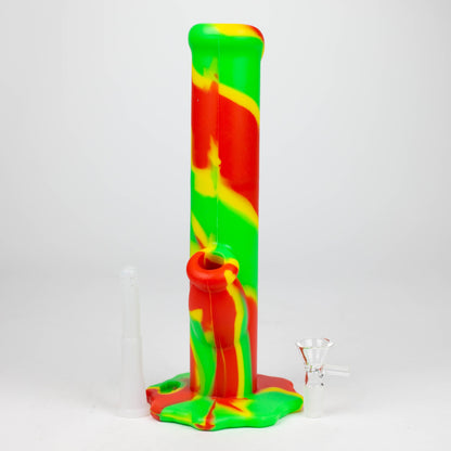 10" Straight Tube silicone bong-Assorted [TX9]_7