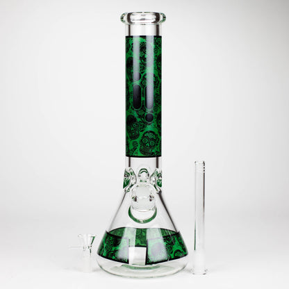Infyniti | 14" Skull beaker 7 mm glass bong [GP1736B]_4