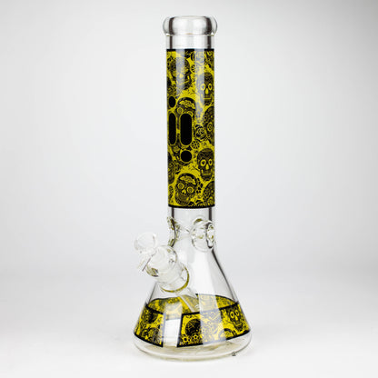 Infyniti | 14" Skull beaker 7 mm glass bong [GP1736B]_7