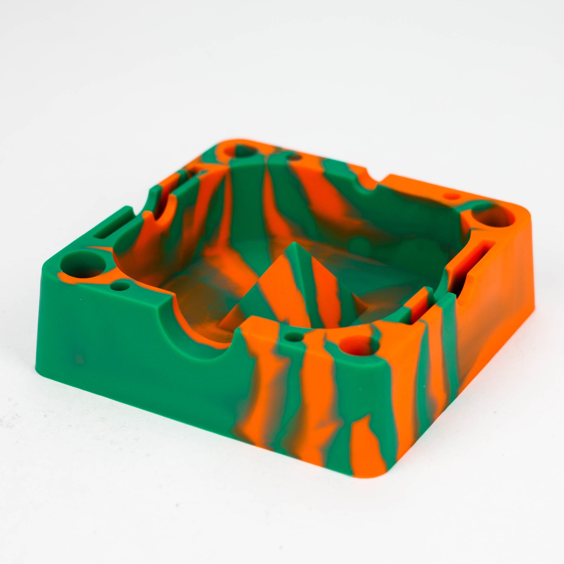 Silicone Heat-Resistant ashtray with poker - Assorted [015A]_1