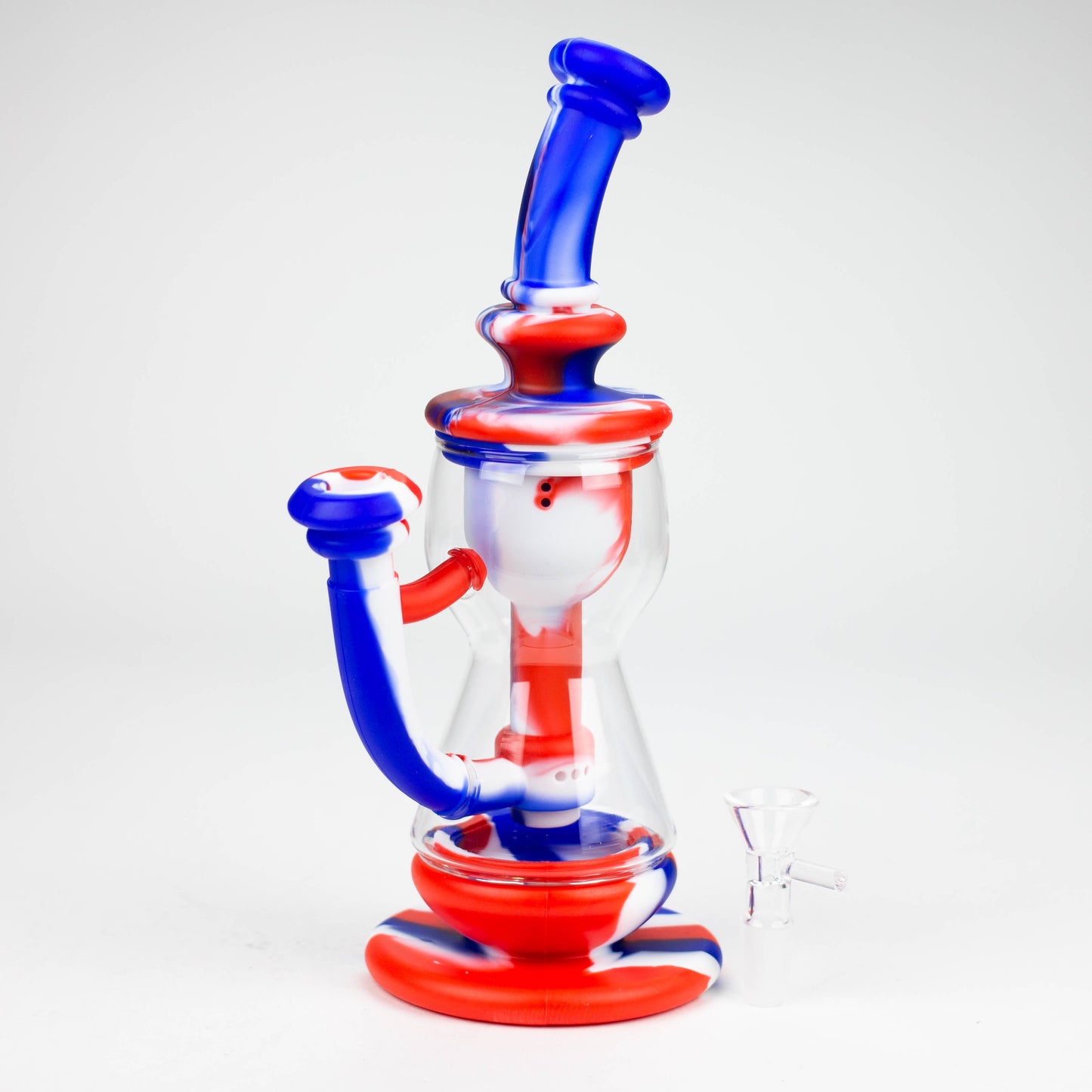 9.8" Silicone+Glass bong-Assorted [007B]_7