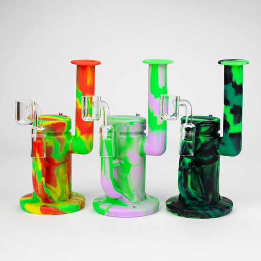 7.5" Silicone Rig with foldable mouthpiece-Assorted [127B]_0