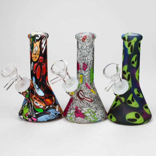 Fortune | 5" Hydrographic Silicone Bong-Assorted [SP1038P]_0