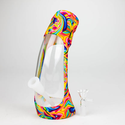 Fortune | 9" Hydrographic Silicone and Glass Bong-Assorted [SP1024P]_6