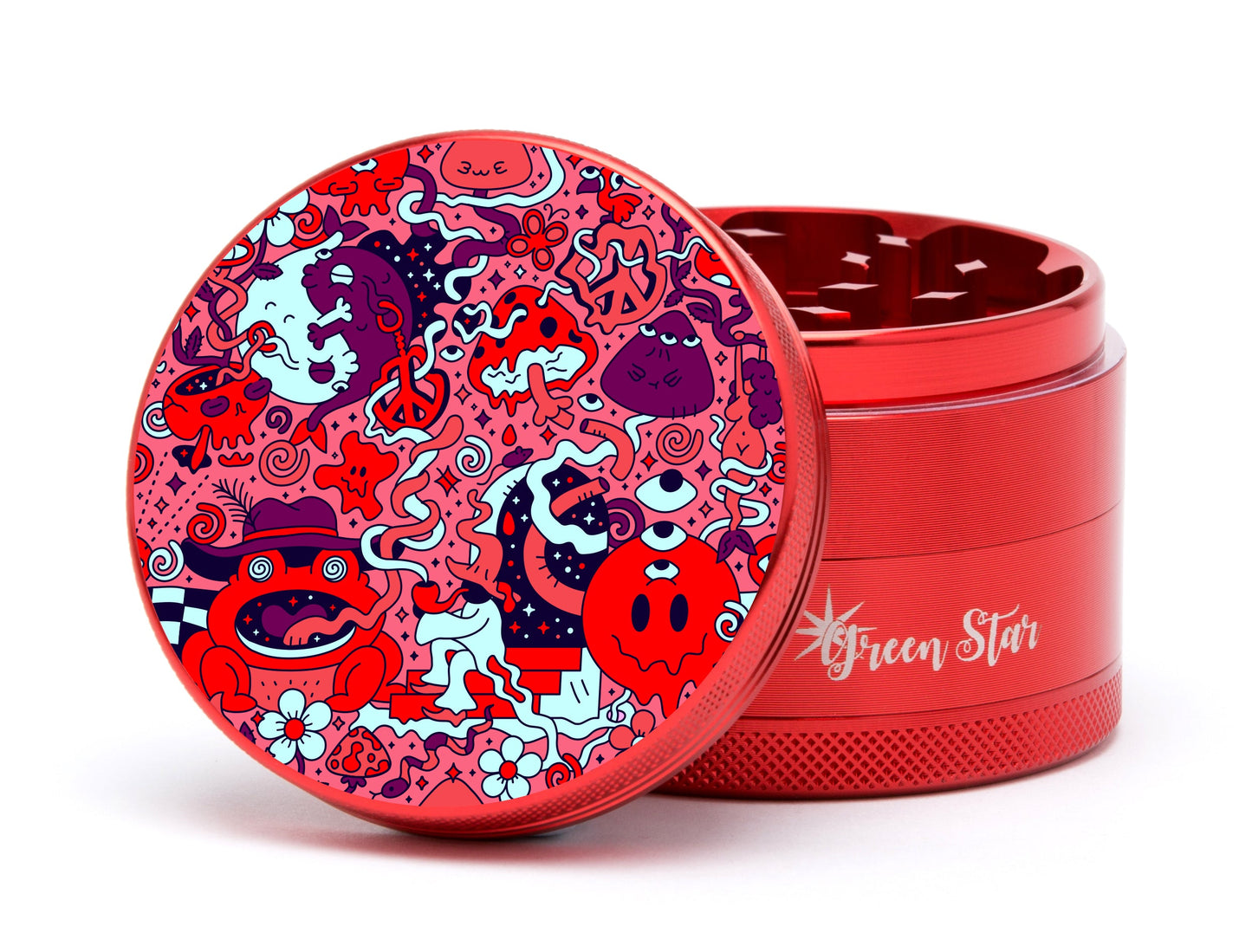 Green Star | 2.5" (63mm) Grinder - Trippy Drippy Design_0