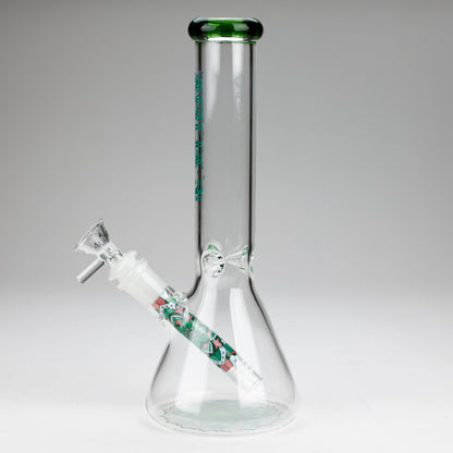 AQUA | 10" Beaker glass water bong with silicone cap [AQUA200]_3