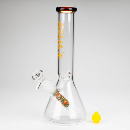 AQUA | 10" Beaker glass water bong with silicone cap [AQUA200]_13
