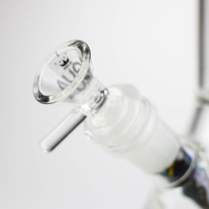 AQUA | 10.5" Single tree arm glass water bong with silicone cap [AQUA202]_10