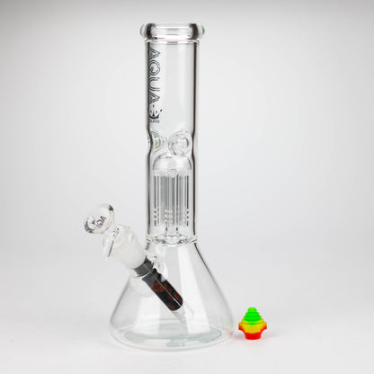 AQUA | 10.5" Single tree arm glass water bong with silicone cap [AQUA202]_14