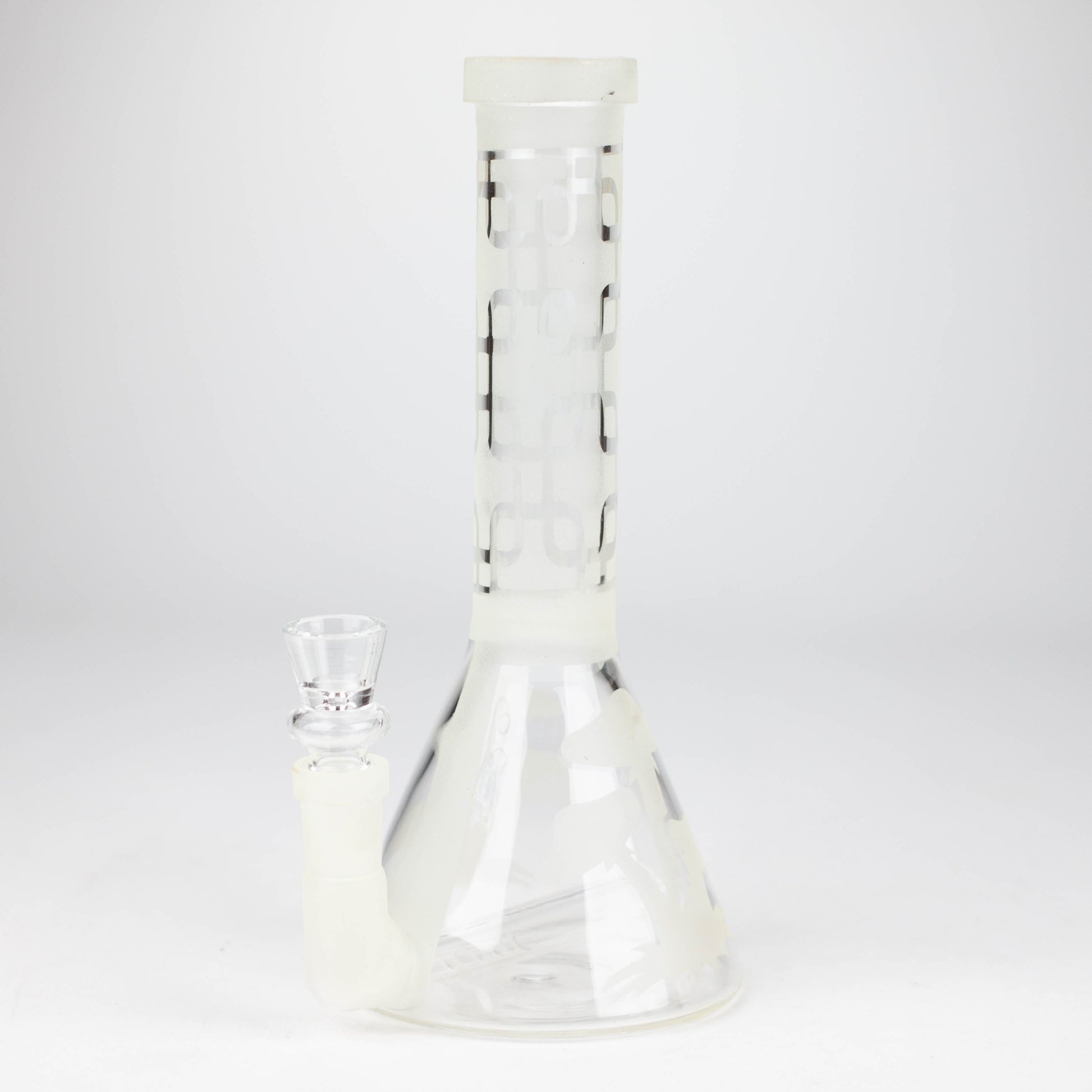 12" GLOW IN DARK BEAKER BONG WITH ICE CATCHER_0