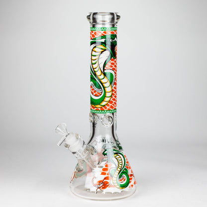 14" Cobra snake Glow 9mm glass bong [PIP868]_7