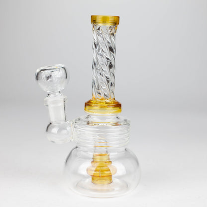 6" Swirl glass bong with water diffuser_7