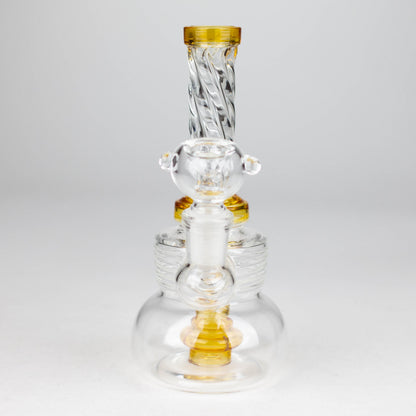 6" Swirl glass bong with water diffuser_8
