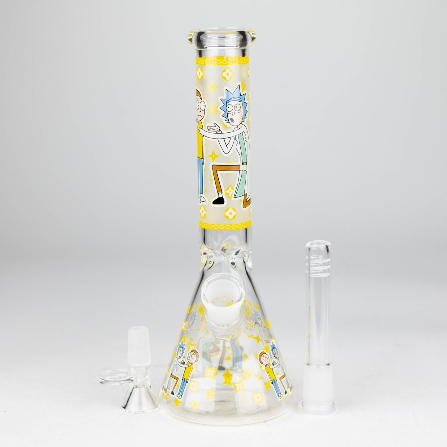 9"  Glow In The Dark 4mm glass bong [S60]_16