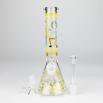 9"  Glow In The Dark 4mm glass bong [S60]_16