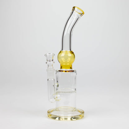 11" Color accented glass bong with honeycomb diffuser-Assorted_2
