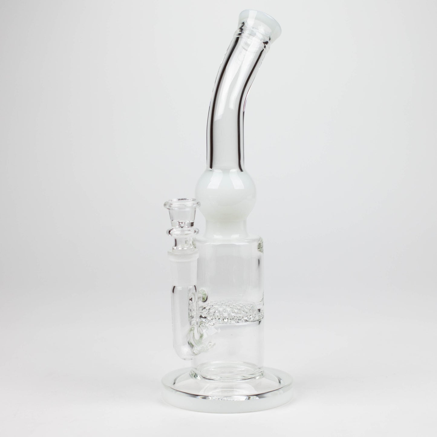 11" Color accented glass bong with honeycomb diffuser-Assorted_4