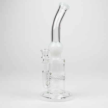 11" Color accented glass bong with honeycomb diffuser-Assorted_4