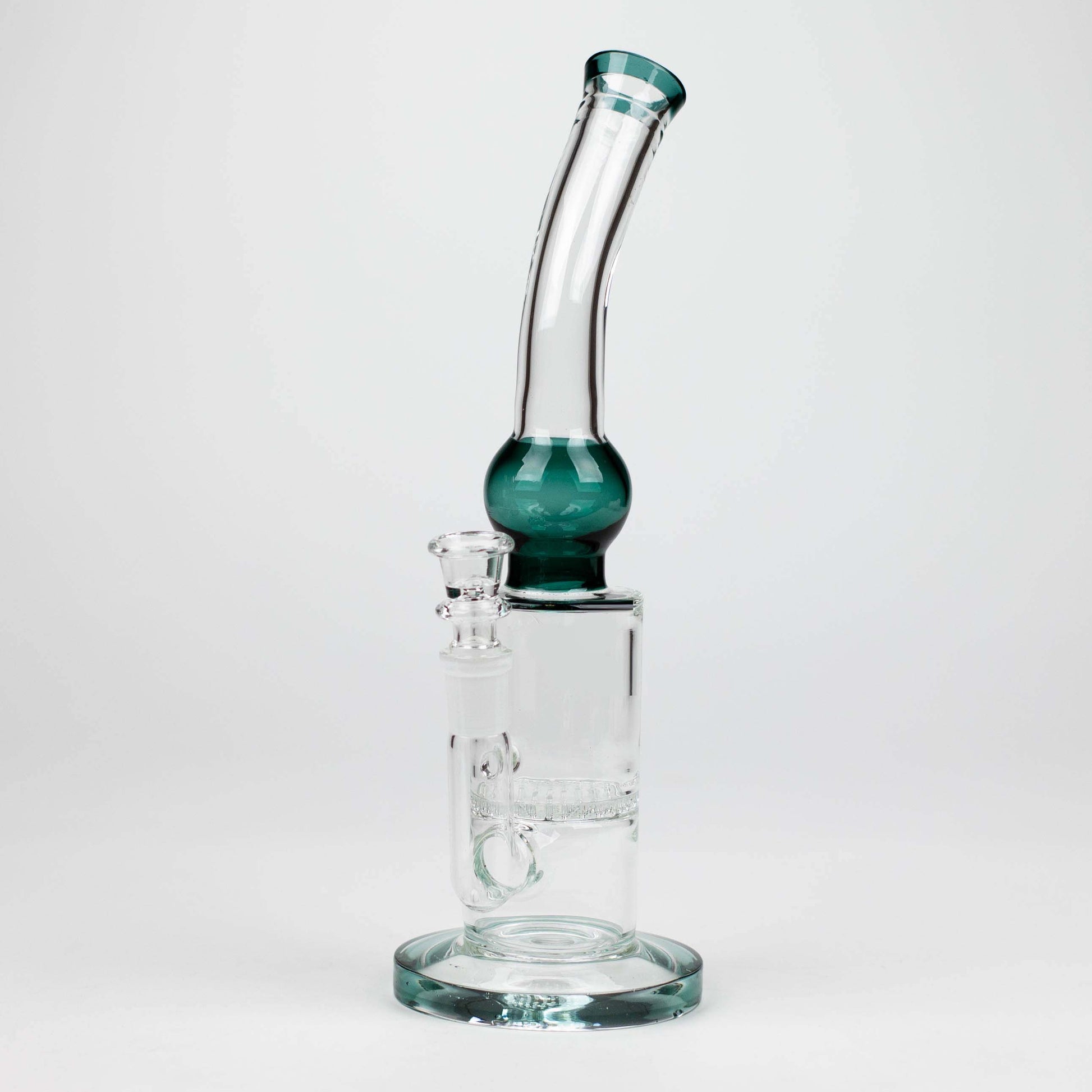 11" Color accented glass bong with honeycomb diffuser-Assorted_5