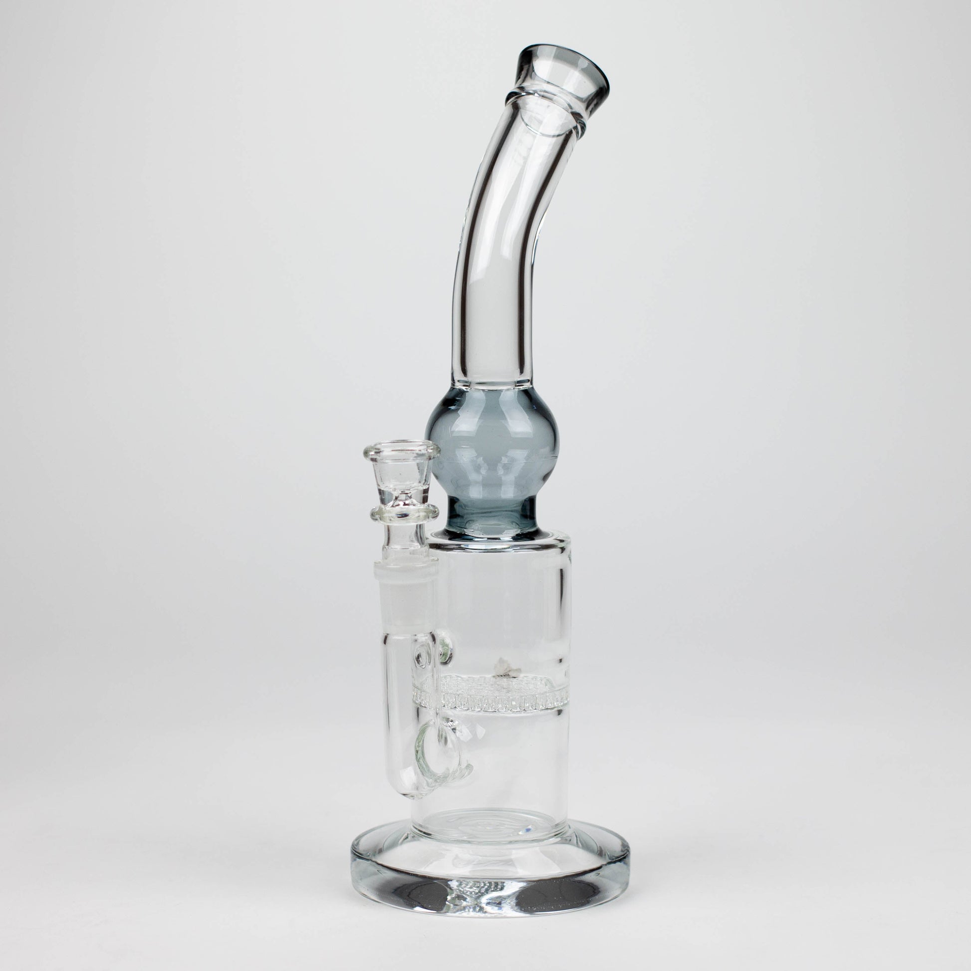 11" Color accented glass bong with honeycomb diffuser-Assorted_6