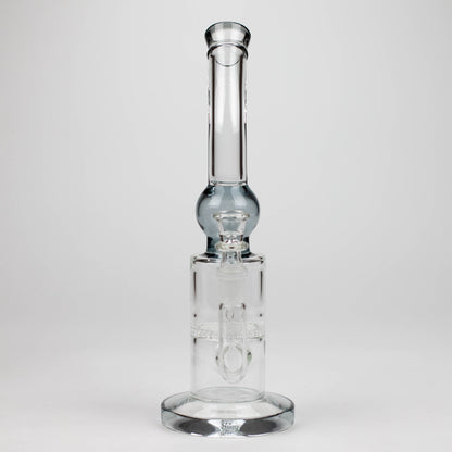 11" Color accented glass bong with honeycomb diffuser_12