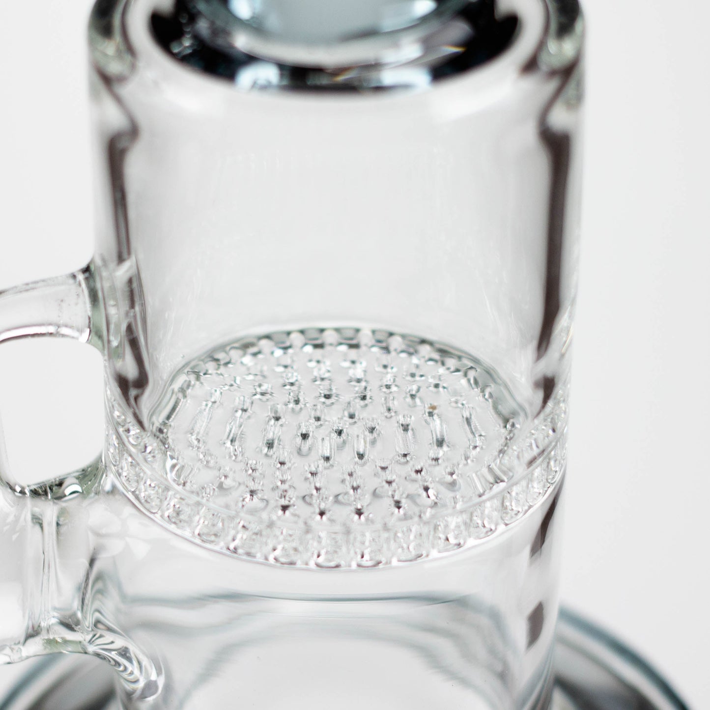 11" Color accented glass bong with honeycomb diffuser-Assorted_12