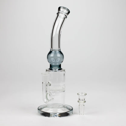 11" Color accented glass bong with honeycomb diffuser-Assorted_1