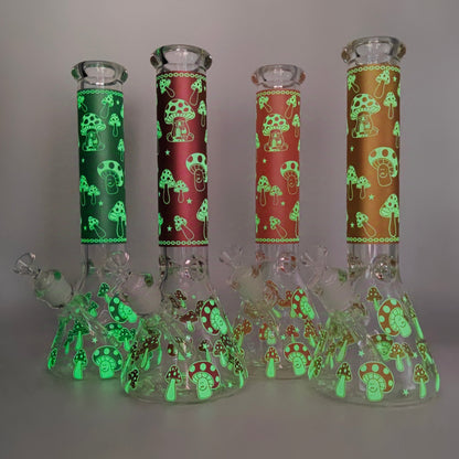 14" 7mm Mushroom Glow in the dark Bong_3
