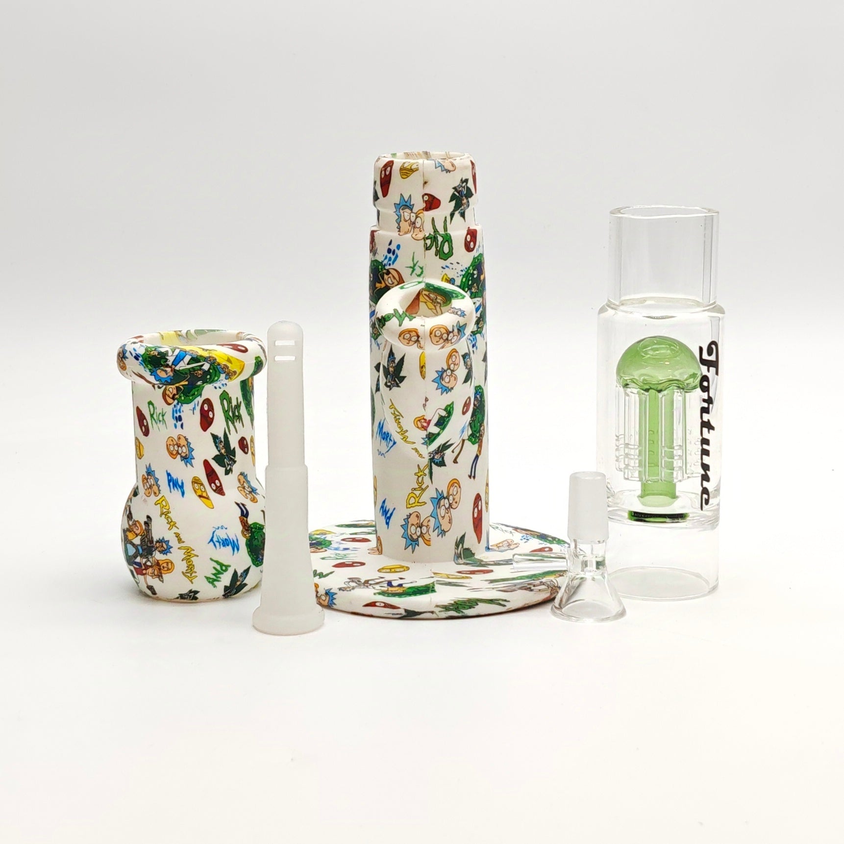 Fortune | 12.5" Silicone Hydrographic Tree Perc Waterpipe_3
