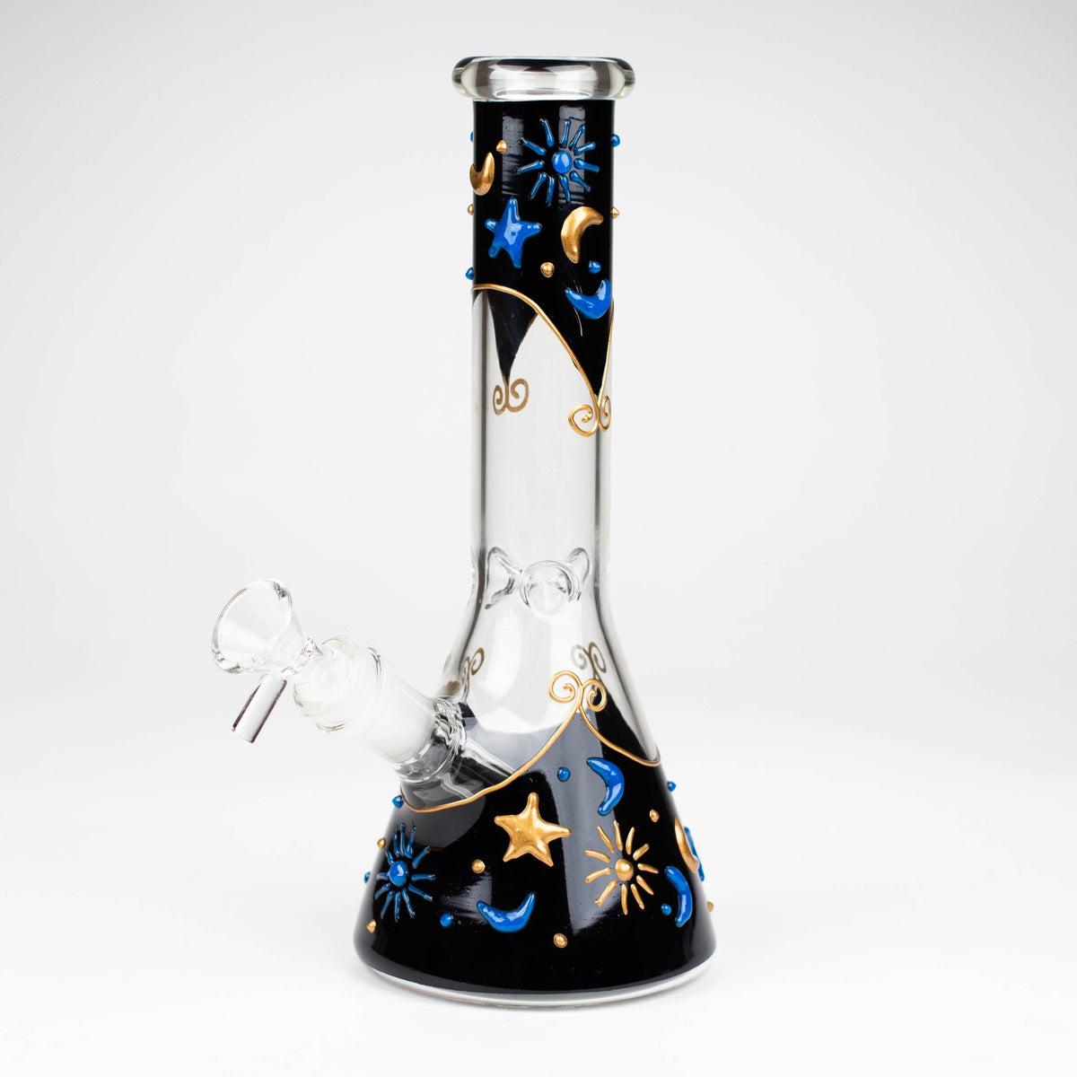 10" 3D Sky Design Glass Beaker Bong