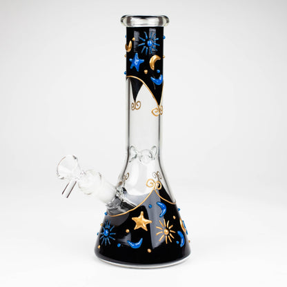 10" 3D Sky Design Glass Beaker Bong