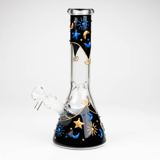 10" 3D Sky Design Glass Beaker Bong