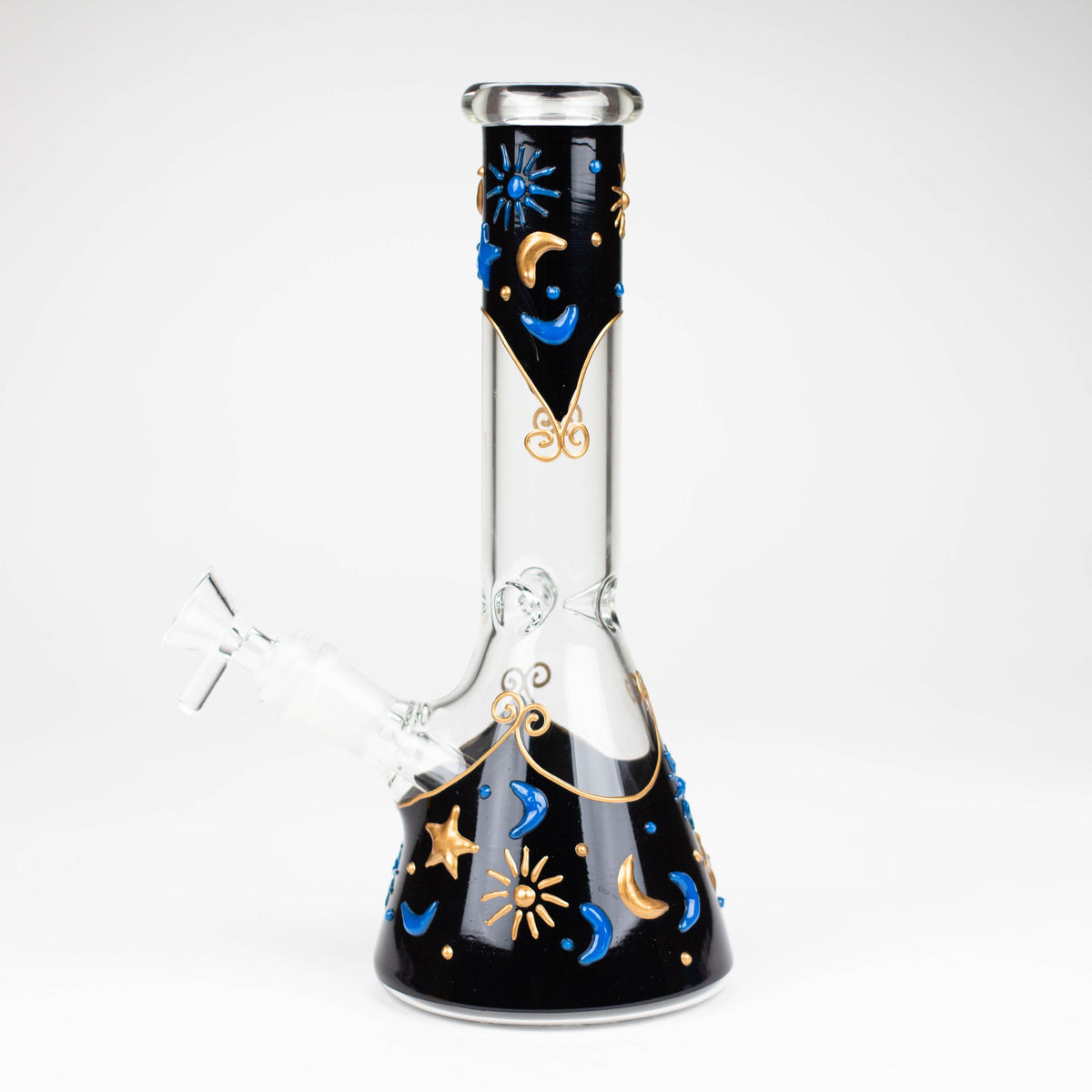 10" 3D Sky Design Glass Beaker Bong