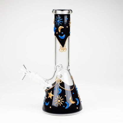 10" 3D Sky Design Glass Beaker Bong