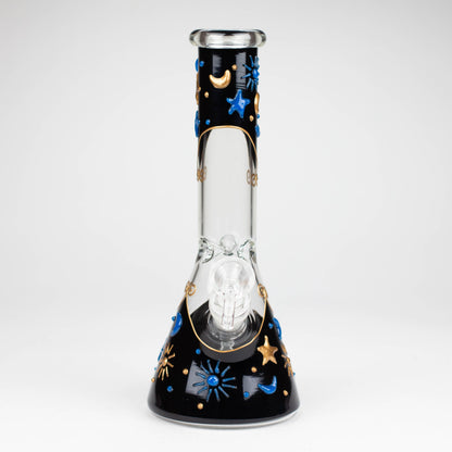 10" 3D Sky Design Glass Beaker Bong