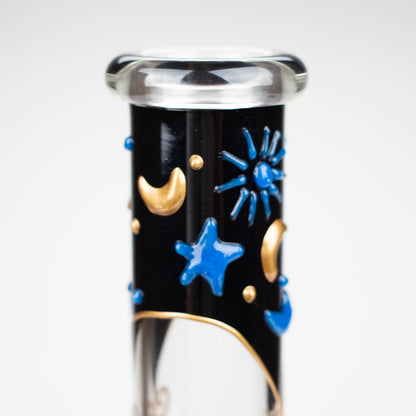 10" 3D Sky Design Glass Beaker Bong