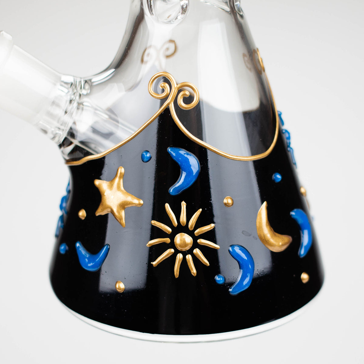 10" 3D Sky Design Glass Beaker Bong