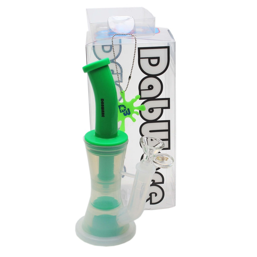 Dabware | Silicone Bubbler Platinum 10" Double Perc (Green)_6