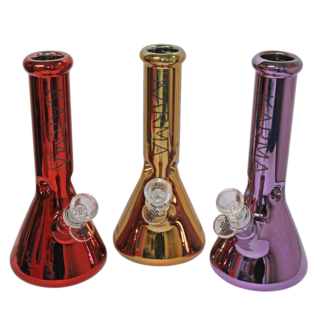 Karma | Glass Bong 9" Beaker Metallic_1