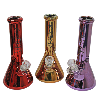 Karma | Glass Bong 9" Beaker Metallic_1
