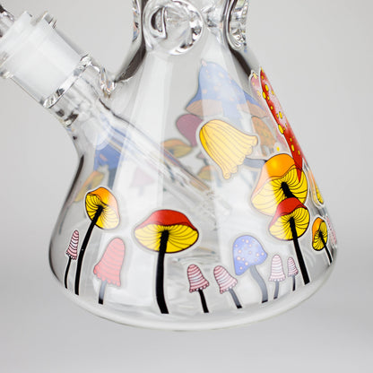 14" 7 mm Glass Bong With Magic Mushroom Design_2