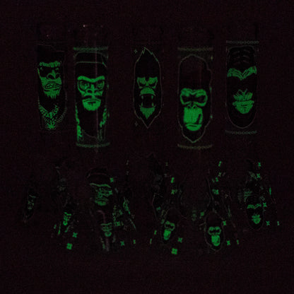10" Gorilla Designs Glow In The Dark beaker bong In the Box [PIP302]_6