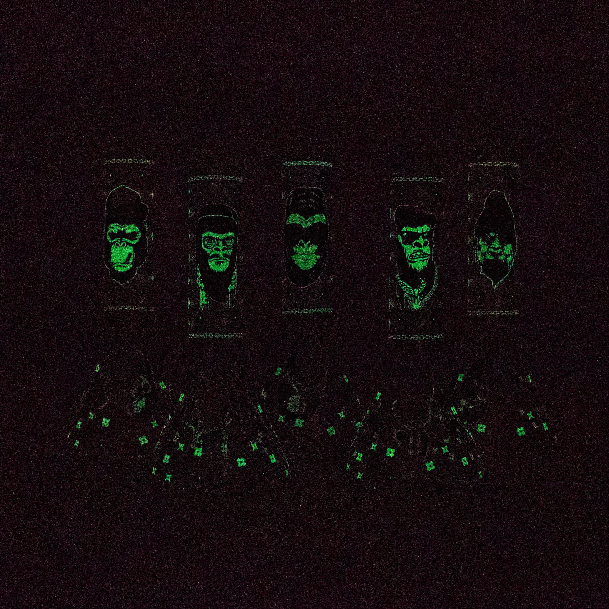 8.5" Gorilla Designs Glow In The Dark beaker bong In the Box [PIP301]_6