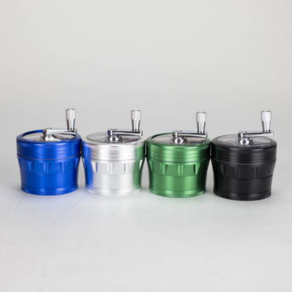 60mm 4 Part Grinder, With Grinding Gear on Top and Black Color [CN6402]_0