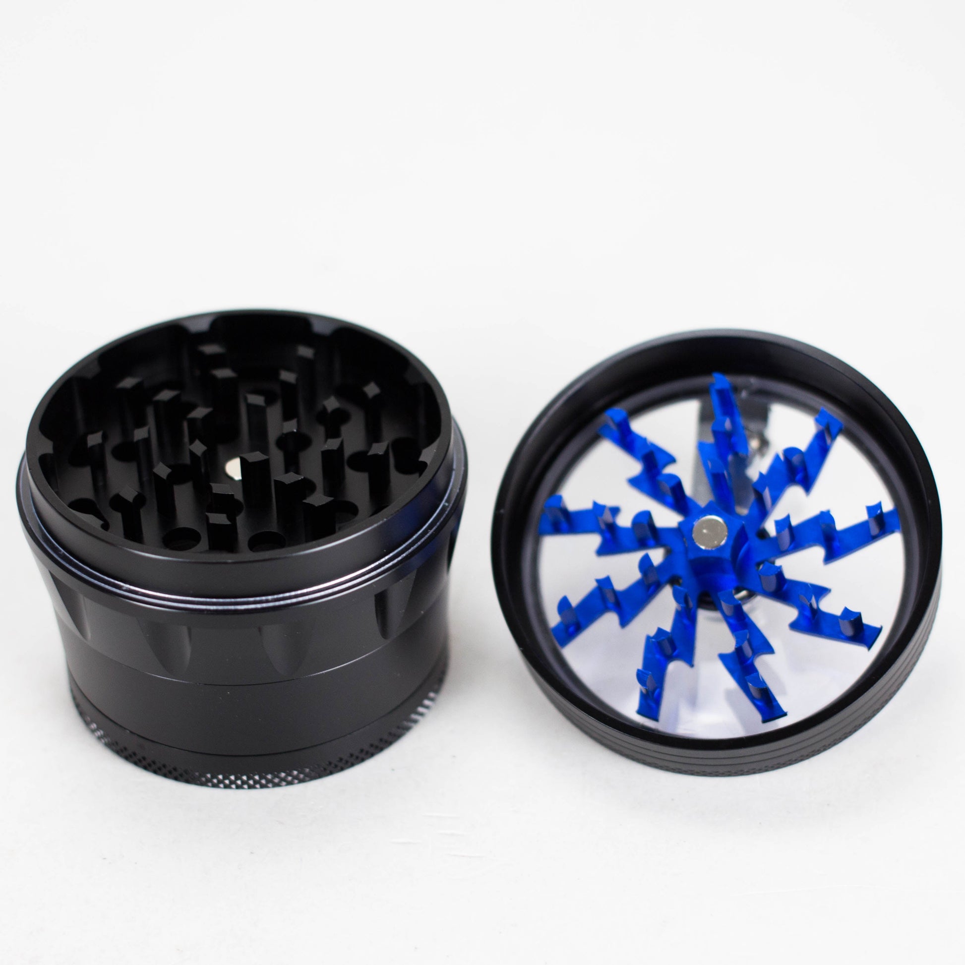 60mm 4 Part Grinder, With Grinding Gear on Top and Black Color [CN6402]_7