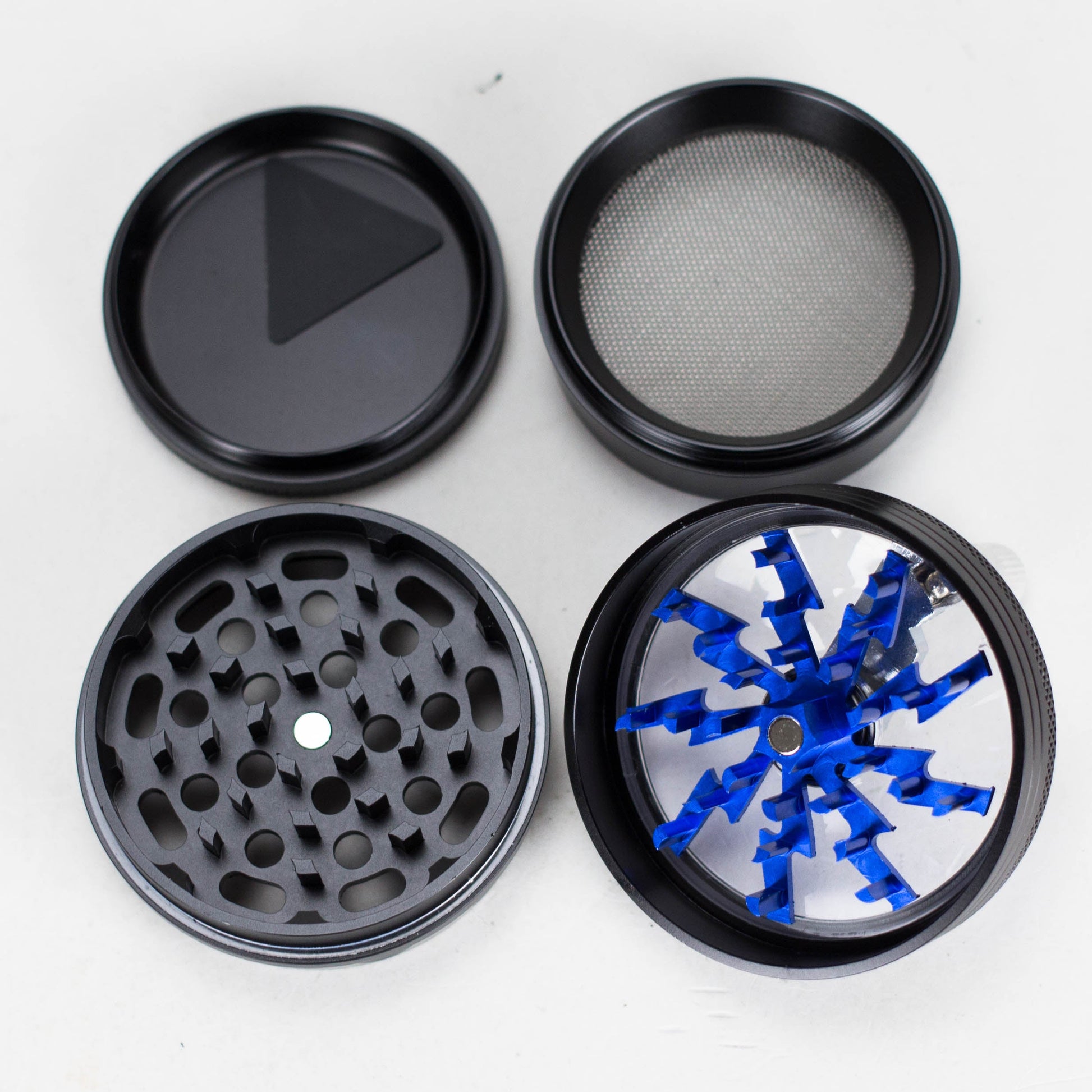 60mm 4 Part Grinder, With Grinding Gear on Top and Black Color [CN6402]_9