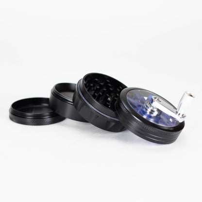60mm 4 Part Grinder, With Grinding Gear on Top and Black Color [CN6402]_1
