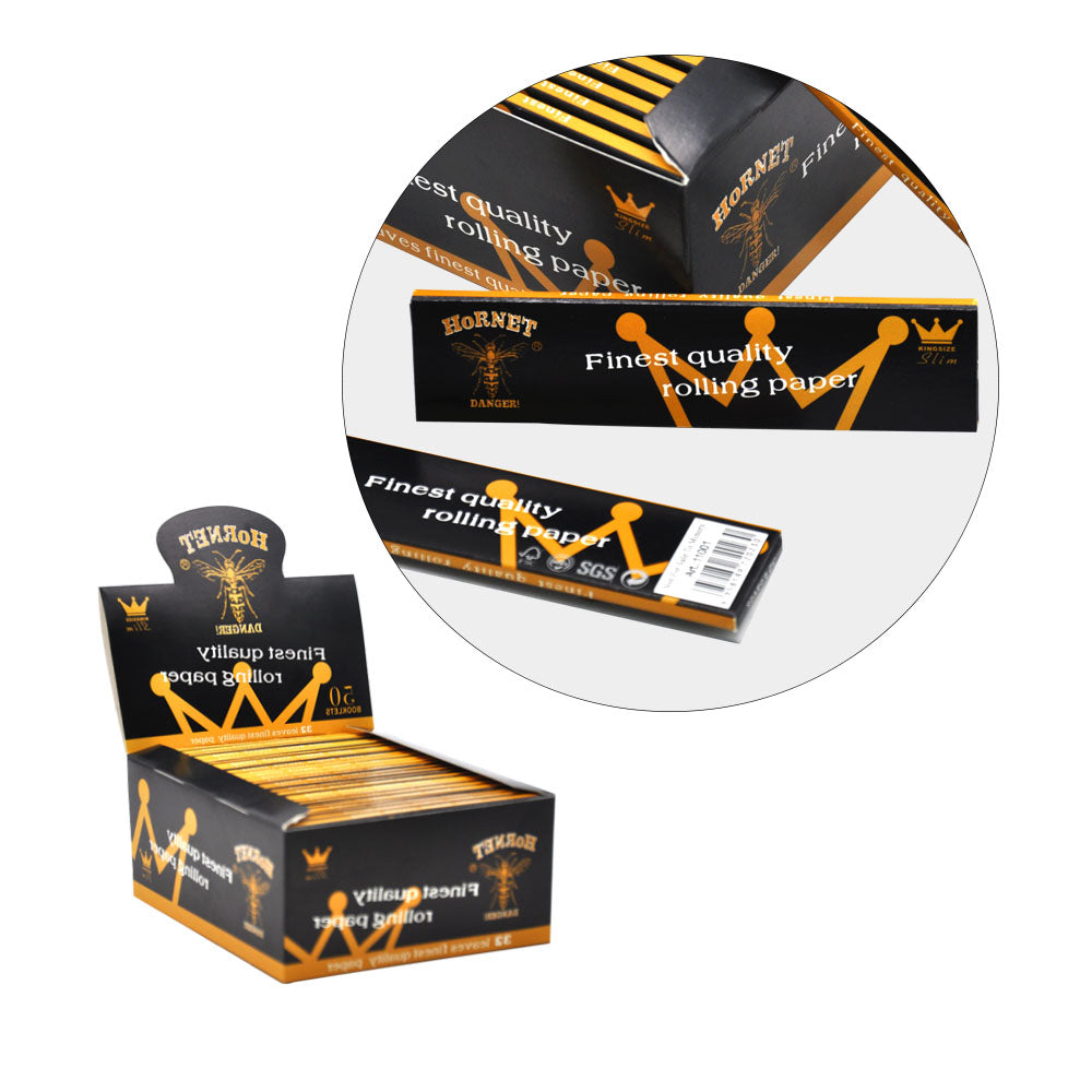 Hornet | Black Natural Gum King Size Rolling Paper_1