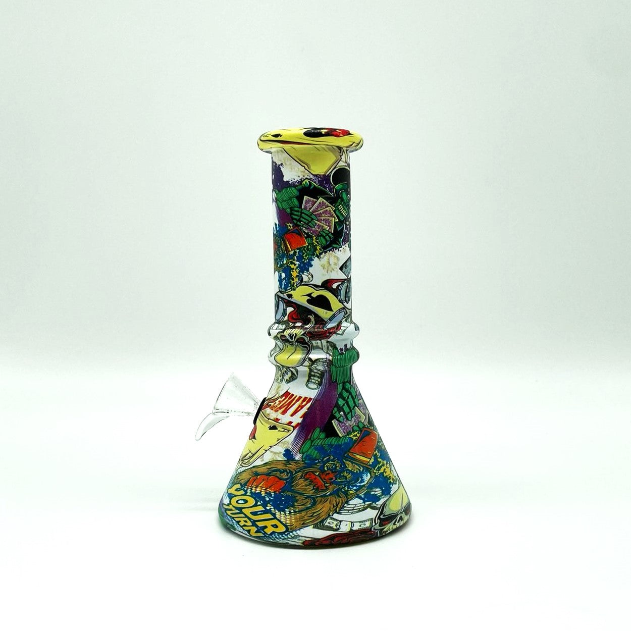 6" Multicolor Mini soft glass water bong Assorted Designs [PIP411]_10