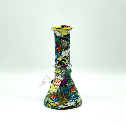 6" Multicolor Mini soft glass water bong Assorted Designs [PIP411]_10
